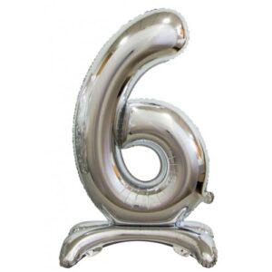 30inch Decrotex Standing Foil Balloon Silver #6